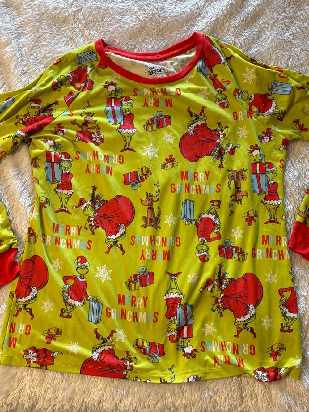 Merry Grinchmas Green & Red Holiday Top